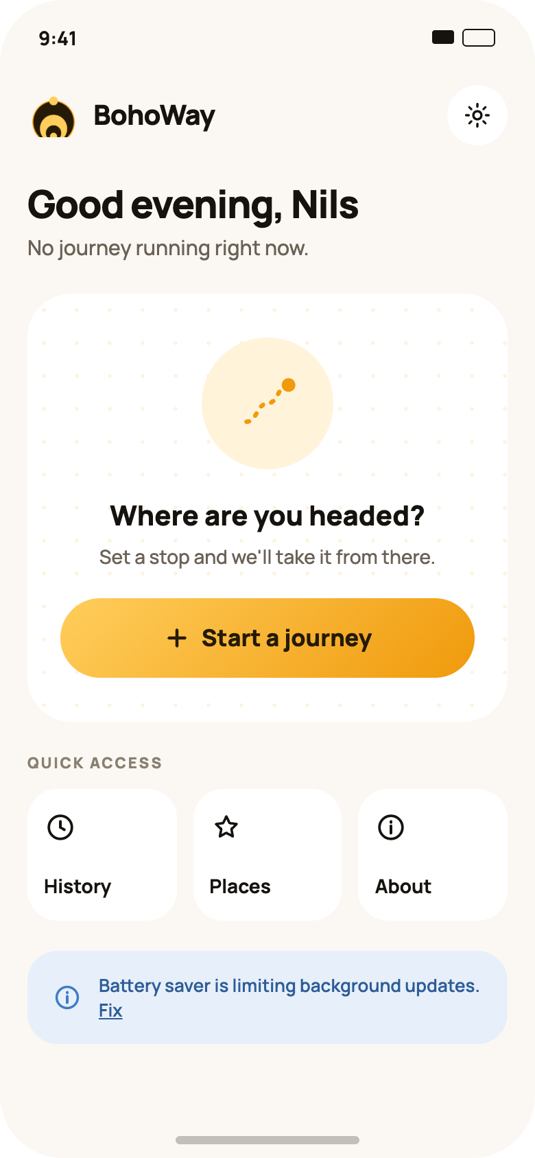 BohoWay home screen